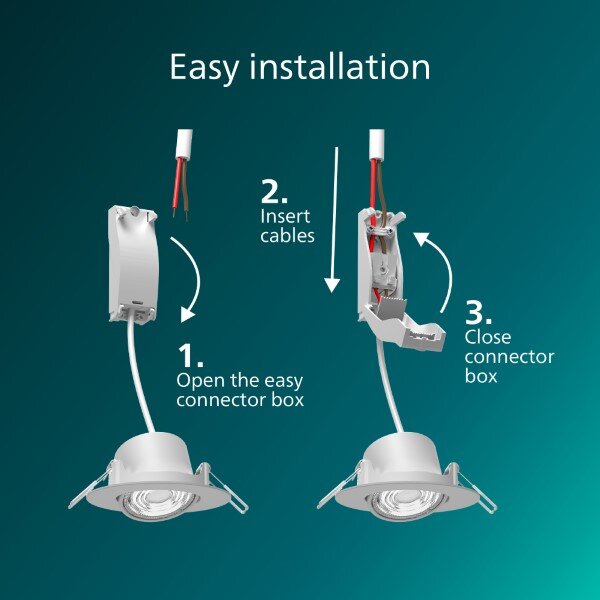 Zapuštěné svítidlo LED 4000K biela IP20 PHILIPS Cilantro Step 8721103038036 balení 3 ks