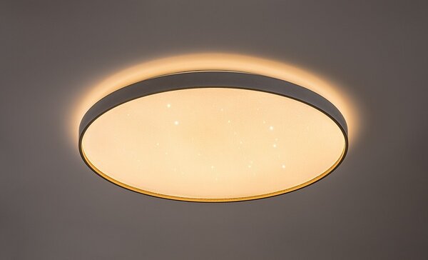 Rabalux 71454 LED přisazené stropní svítidlo Zerava | 80W integrovaný LED zdroj | 4600lm | 3000-6500K | dálkové ovládání | stmívač | zlatá