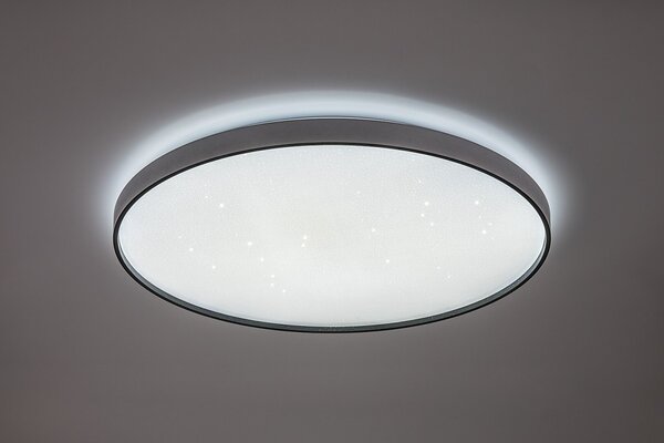 Rabalux 71451 LED přisazené stropní svítidlo Zerava | 80W integrovaný LED zdroj | 4400lm | 3000-6500K | dálkové ovládání | stmívač | černá