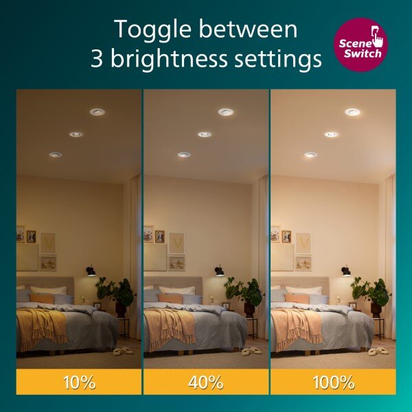 Zapuštěné svítidlo LED 4000K biela IP20 PHILIPS Cilantro Step 8721103038036 balení 3 ks