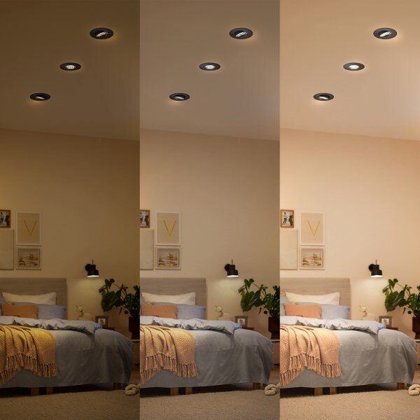 Zapuštěné svítidlo LED 2700K čierna IP20 PHILIPS Cilantro Step 8721103038050 balení 3 ks