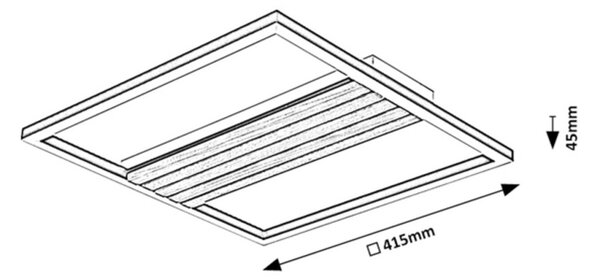 Rabalux 71458 LED přisazené stropní svítidlo Noxelle | 30W integrovaný LED zdroj | 1800lm | 3000/4000/6000K | hnědá