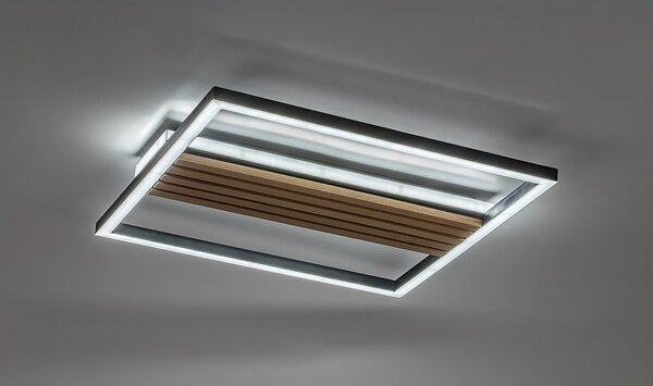 Rabalux 71458 LED přisazené stropní svítidlo Noxelle | 30W integrovaný LED zdroj | 1800lm | 3000/4000/6000K | hnědá