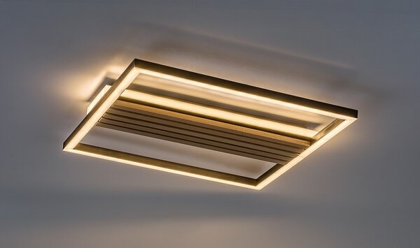 Rabalux 71458 LED přisazené stropní svítidlo Noxelle | 30W integrovaný LED zdroj | 1800lm | 3000/4000/6000K | hnědá
