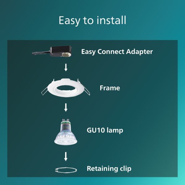 Zapuštěné svítidlo GU10 biela IP20 PHILIPS Peridot 8721103036971 balení 3 ks