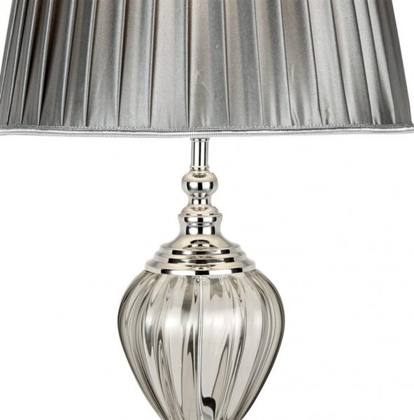 Searchlight EU3721CL Velká stylová stolní lampa GREYSON šedá
