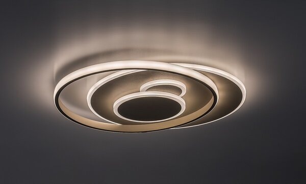 Rabalux 71465 LED přisazené stropní svítidlo Brantiel | 57W integrovaný LED zdroj | 3300lm | 3000-6000K | dálkové ovládání | stmívač | béžová