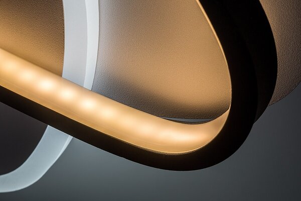 Rabalux 71469 LED přisazené stropní svítidlo Brantiel | 57W integrovaný LED zdroj | 3250lm | 3000-6000K | dálkové ovládání | stmívač | černá