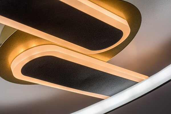Rabalux 71467 LED přisazené stropní svítidlo Brantiel | 60W integrovaný LED zdroj | 3000lm | 3000-6000K | dálkové ovládání | stmívač | černá