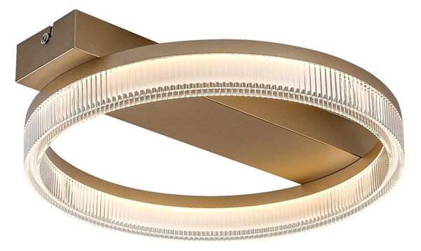 Rabalux 71471 LED přisazené stropní svítidlo Rivona | 18W integrovaný LED zdroj | 1400lm | 3000-6500K | dálkové ovládání | stmívač | zlatá