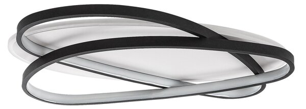 Rabalux 71470 LED přisazené stropní svítidlo Brantiel | 57W integrovaný LED zdroj | 3200lm | 3000-6000K | dálkové ovládání | stmívač | černá