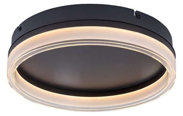 Rabalux 71478 LED přisazené stropní svítidlo Seraphiel | 18W integrovaný LED zdroj | 1110lm | 3000-6500K | dálkové ovládání | stmívač | černá