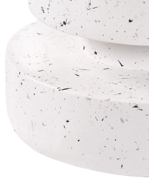 Odkládací stolek BIVONGI 30 cm 30 cm Bílé terrazzo