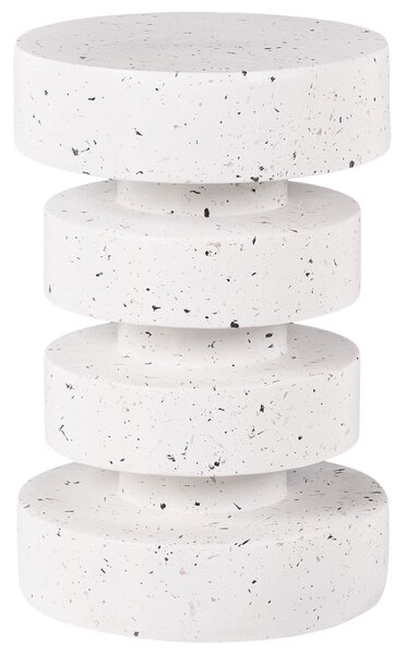 Odkládací stolek BIVONGI 30 cm 30 cm Bílé terrazzo