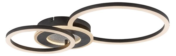Rabalux 71485 LED přisazené stropní svítidlo Lureo | 24W integrovaný LED zdroj | 1580lm | 3000-6500K | dálkové ovládání | stmívač | černá