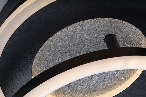 Rabalux 71485 LED přisazené stropní svítidlo Lureo | 24W integrovaný LED zdroj | 1580lm | 3000-6500K | dálkové ovládání | stmívač | černá