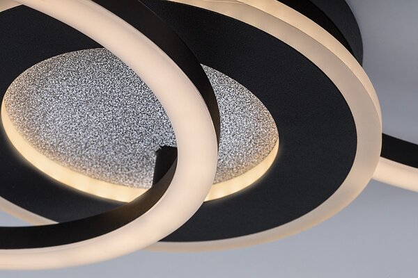 Rabalux 71485 LED přisazené stropní svítidlo Lureo | 24W integrovaný LED zdroj | 1580lm | 3000-6500K | dálkové ovládání | stmívač | černá
