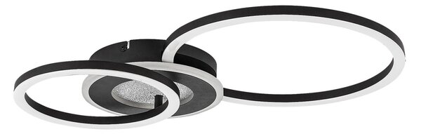 Rabalux 71485 LED přisazené stropní svítidlo Lureo | 24W integrovaný LED zdroj | 1580lm | 3000-6500K | dálkové ovládání | stmívač | černá
