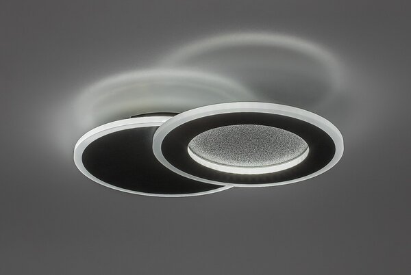 Rabalux 71486 LED přisazené stropní svítidlo Lureo | 24W integrovaný LED zdroj | 1510lm | 3000-6500K | dálkové ovládání | stmívač | černá