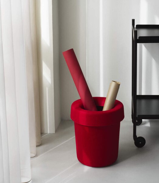 Normann Copenhagen Odpadkový koš Hide, bright red