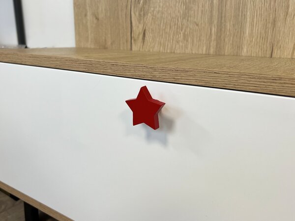 In-Design Nábytková knopka Hvězdička červená