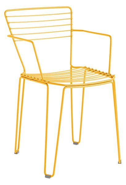 ISIMAR - Židle MENORCA s područkami - žlutá