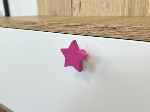 In-Design Nábytková knopka Hvězdička růžová