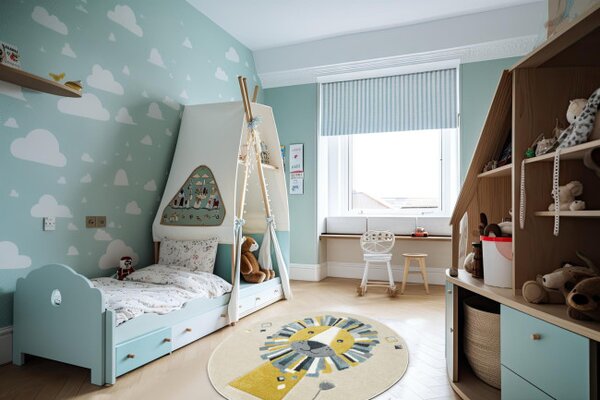 Koberec Tanami Kids B9903A krémový / žlutý