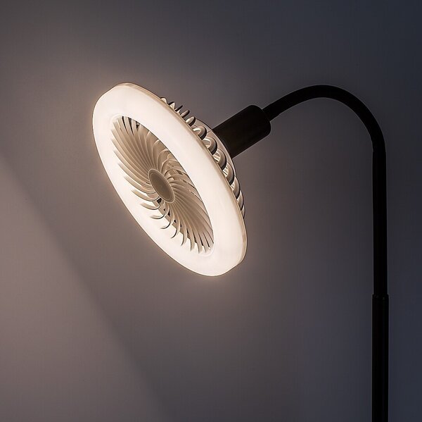 Rabalux 74031 stojací lampa Venturo | 16W E27 | 1600lm | 3000-6500K | s vypínačem | černá