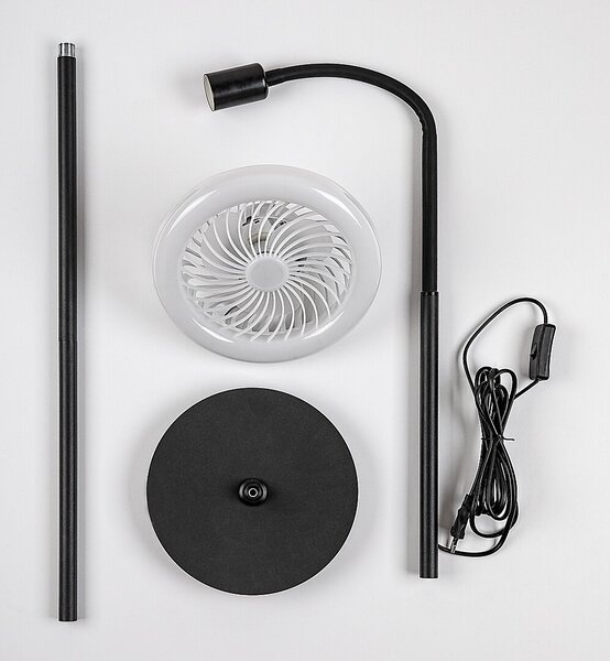 Rabalux 74031 stojací lampa Venturo | 16W E27 | 1600lm | 3000-6500K | s vypínačem | černá