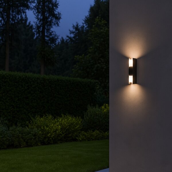 Rabalux 77063 LED venkovní nástěnné svítidlo Kioni | 13W integrovaný LED zdroj | 680lm | 3000K | antracit