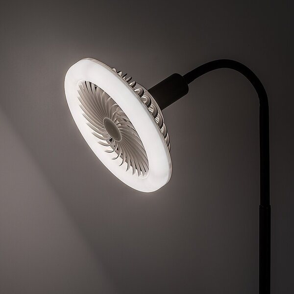 Rabalux 74031 stojací lampa Venturo | 16W E27 | 1600lm | 3000-6500K | s vypínačem | černá