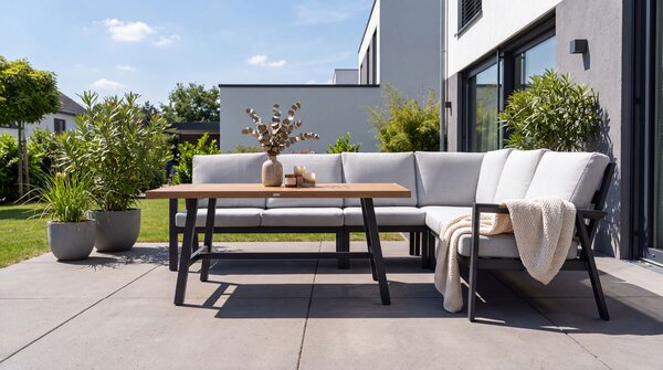 Venkovní hliníková sedací souprava Crena Corner Woodlook