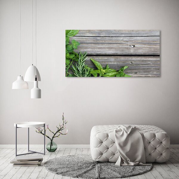 Moderní skleněný obraz z fotografie Dřevěné pozadí koření osh-67467429