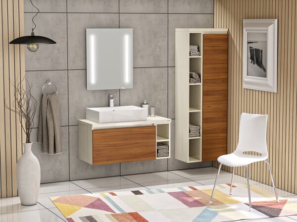 Intedoor OPERA PLUS skříňka pod 2× umyvadlo na desku 140 cm OPP2 140D 2Z/2Z 1OP OPP2 140D 2Z/2Z 1OP