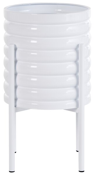 Květináč na stojanu GENTIANELLA 31 cm Kov Bílá