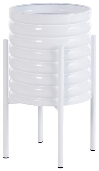 Květináč na stojanu GENTIANELLA 31 cm Kov Bílá