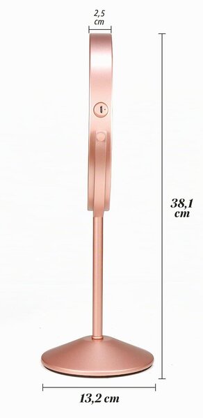 Kosmetické zrcadlo s USB nabíjením a zvětšovacím efektem – sada 7 kusů – LED zrcadlo, otočná o 360 stupňů, stolní