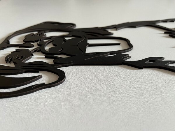 Dřevěná dekorace psa Ridgeback | Rozměry (cm): 19x30 | Zvolte barvu dekoru: Černá
