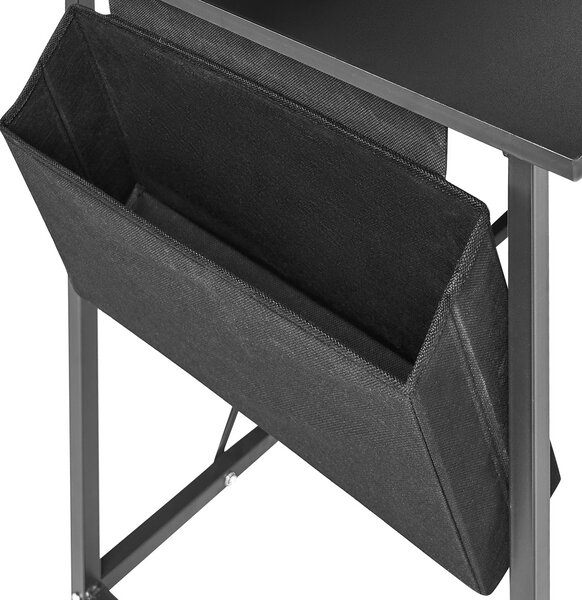 Rohový stůl TACONY Černá 180 cm 140 cm s úložným prostorem