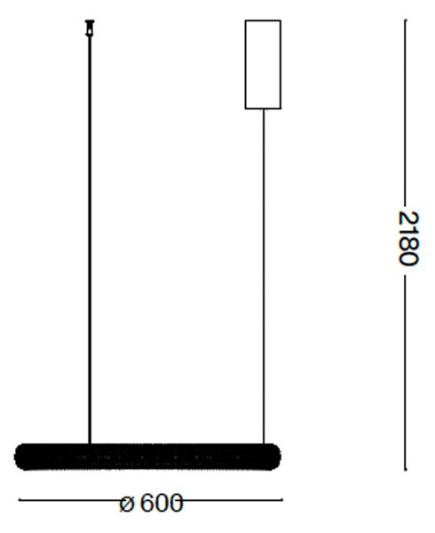 Ideal lux Miracle LED závěsné lineární svítidlo Ø80cm
