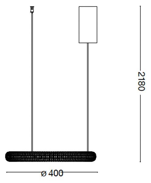 Ideal lux Miracle LED závěsné lineární svítidlo Ø80cm