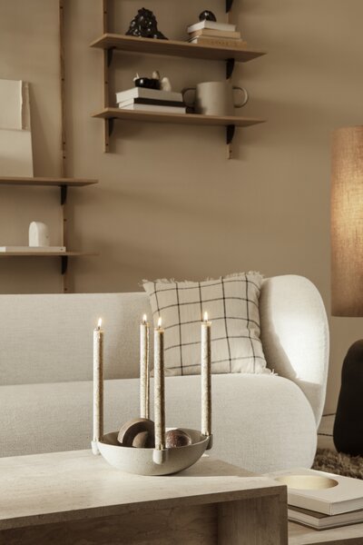 Ferm Living designové nástěnné police Sector Shelf Triple Narrow