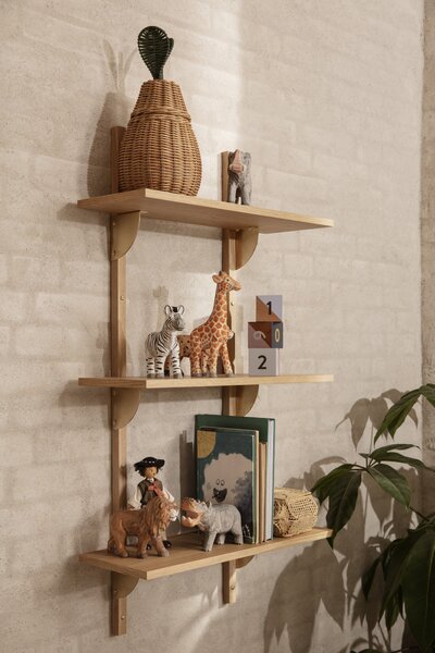 Ferm Living designové nástěnné police Sector Shelf Triple Narrow