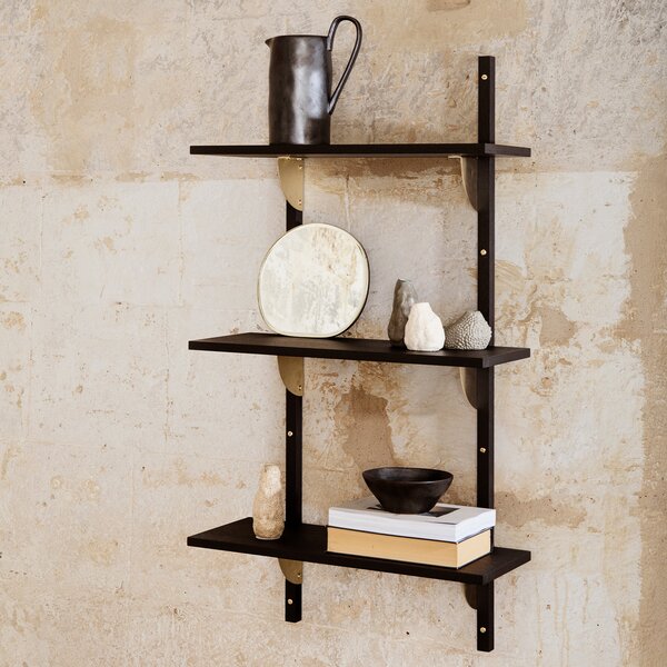 Ferm Living designové nástěnné police Sector Shelf Triple Narrow