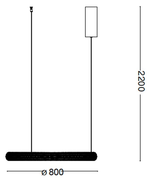 Ideal lux Miracle LED závěsné lineární svítidlo Ø80cm