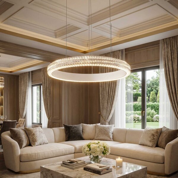 Ideal lux Miracle LED závěsné lineární svítidlo Ø80cm