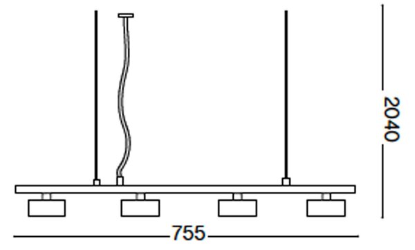 Ideal lux Minor GX53 lineární závěsné svítidlo 4