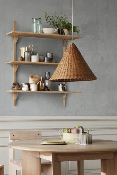 Ferm Living designové nástěnné police Sector Shelf Triple Wide