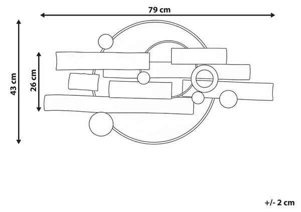 Závěsná ozdoba GLENADE Kov 43 cm Pestrá
